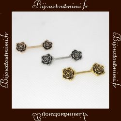 Piercings de tétons style Roses